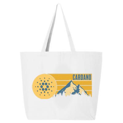 Cardano Vintage Mountains Crypto Currency 25L Jumbo Tote