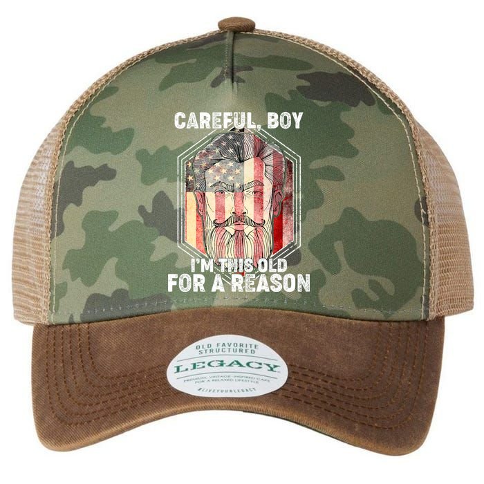 Careful Boy I'm This Old For A Reason Legacy Tie Dye Trucker Hat