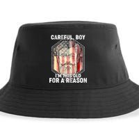 Careful Boy I'm This Old For A Reason Sustainable Bucket Hat