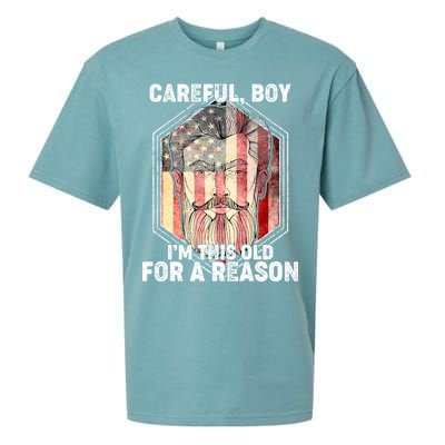 Careful Boy I'm This Old For A Reason Sueded Cloud Jersey T-Shirt