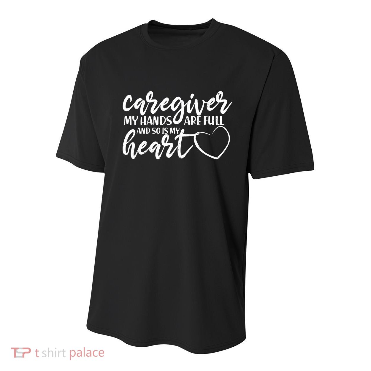 Caregiver My Hands Are Full and So Is My Heart Youth Performance Sprint T-Shirt