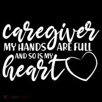 Caregiver My Hands Are Full and So Is My Heart Short Acrylic Beanie