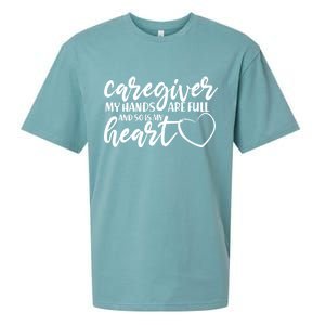 Caregiver My Hands Are Full and So Is My Heart Sueded Cloud Jersey T-Shirt