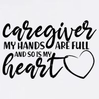 Caregiver My Hands Are Full and So Is My Heart Garment-Dyed Sweatshirt