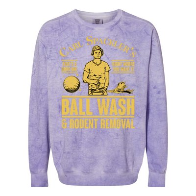 Carl's Spackler's Ball Wash And Rodent Removal  Colorblast Crewneck Sweatshirt