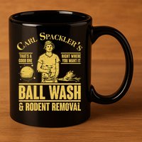 Carl's Spackler's Ball Wash And Rodent Removal  11oz C Handle Ceramic Mug