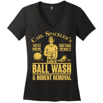 Carl's Spackler's Ball Wash And Rodent Removal  Women's V-Neck T-Shirt