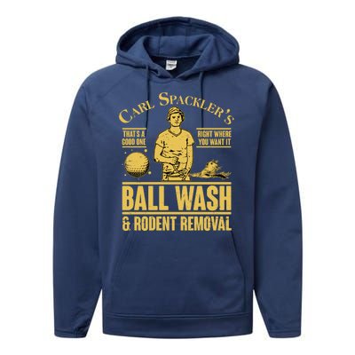 Carl's Spackler's Ball Wash And Rodent Removal  Performance Fleece Hoodie