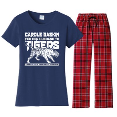 Carole Baskin Fed Her Husband To The Tigers Women's Flannel Pajama Set