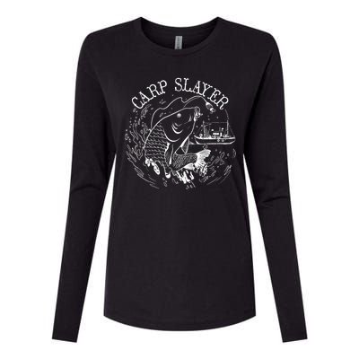 Carp Slayer Fishline Womens Cotton Relaxed Long Sleeve T-Shirt