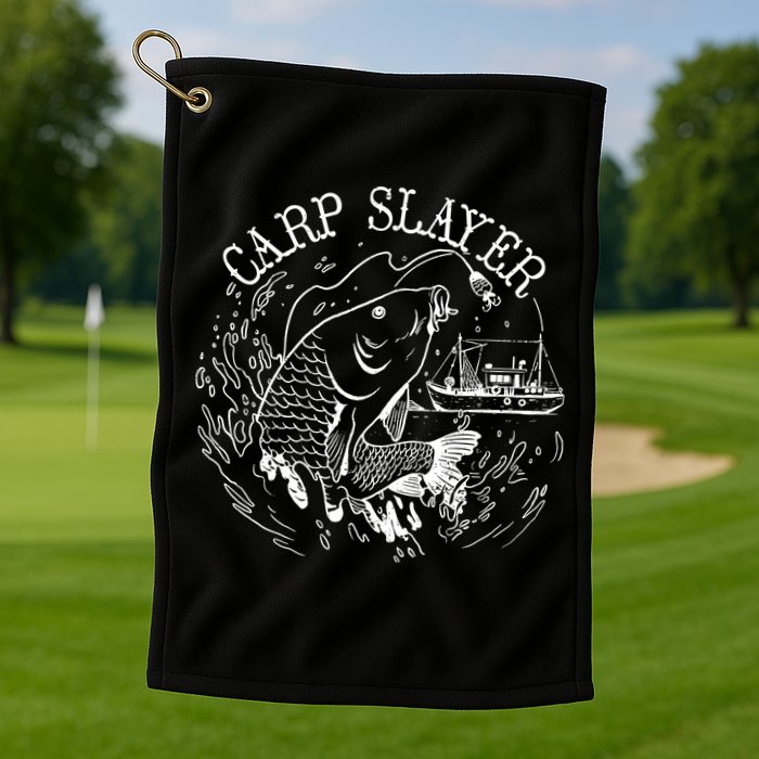 Carp Slayer Fishline Golf Towel