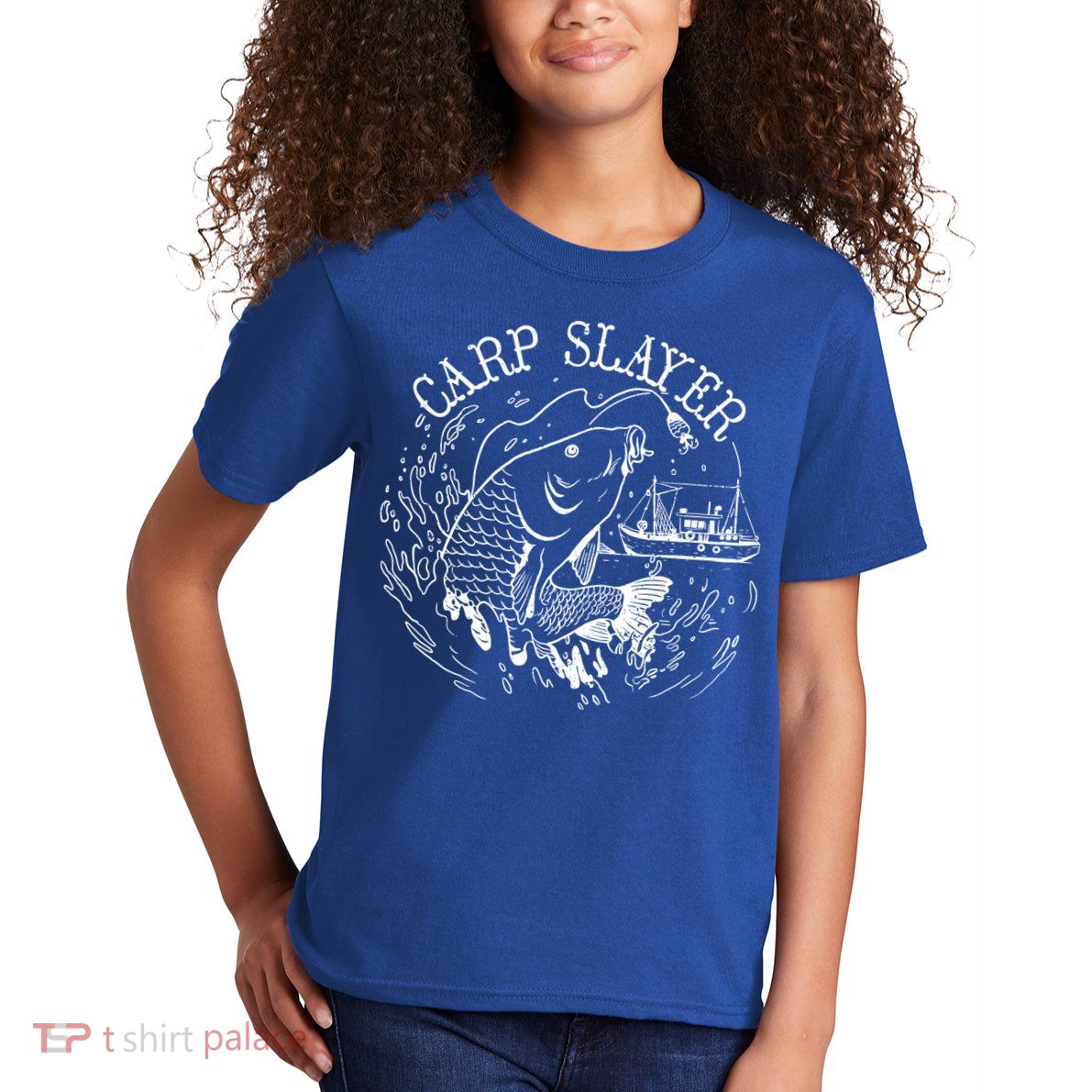 Carp Slayer Fishline Kids T-Shirt