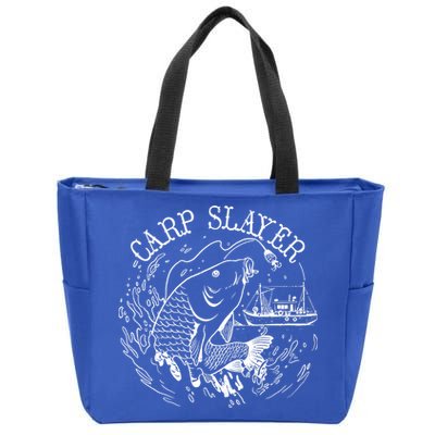Carp Slayer Fishline Zip Tote Bag