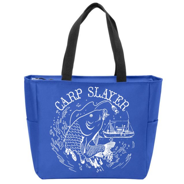 Carp Slayer Fishline Zip Tote Bag