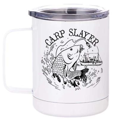 Carp Slayer Fishline 12 oz Stainless Steel Tumbler Cup