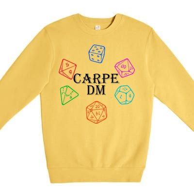 Carpe DM Funny Diem Parody Dice  Premium Crewneck Sweatshirt