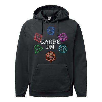 Carpe DM Funny Diem Parody Dice  Performance Fleece Hoodie