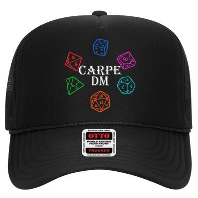 Carpe DM Funny Diem Parody Dice  High Crown Mesh Back Trucker Hat