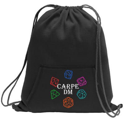 Carpe DM Funny Diem Parody Dice  Sweatshirt Cinch Pack Bag