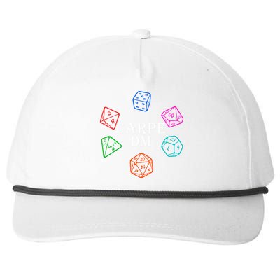 Carpe DM Funny Diem Parody Dice  Snapback Five-Panel Rope Hat