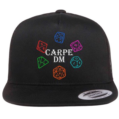 Carpe DM Funny Diem Parody Dice  Flat Bill Trucker Hat