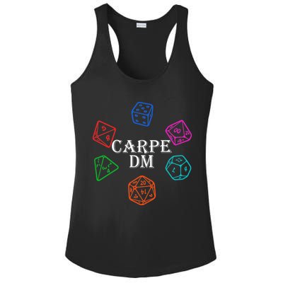 Carpe DM Funny Diem Parody Dice  Ladies PosiCharge Competitor Racerback Tank