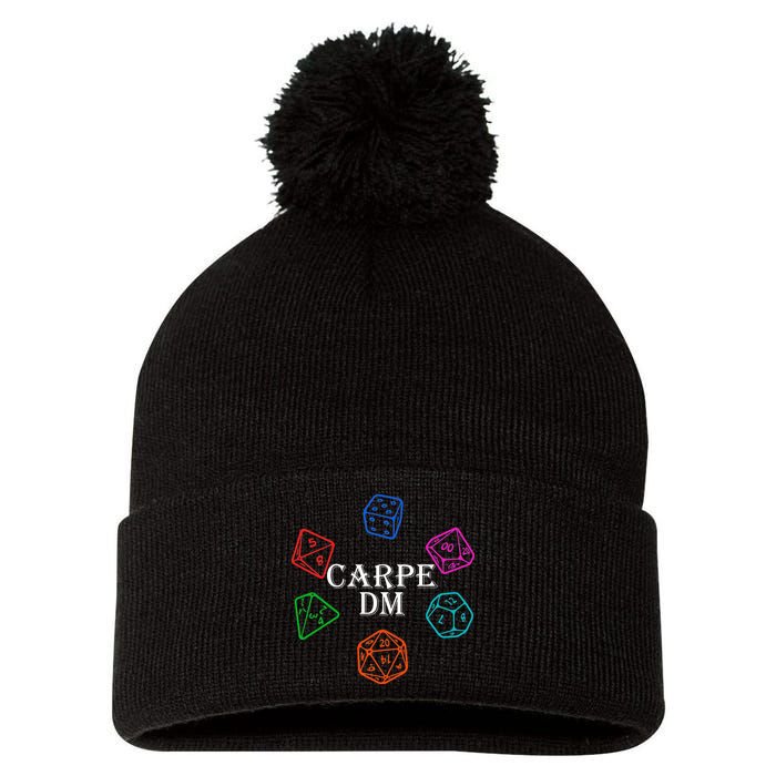 Carpe DM Funny Diem Parody Dice  Pom Pom 12in Knit Beanie