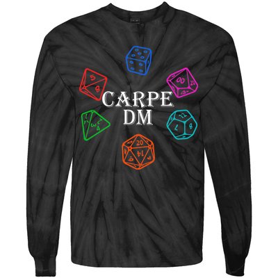 Carpe DM Funny Diem Parody Dice  Tie-Dye Long Sleeve Shirt