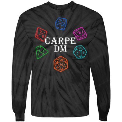 Carpe DM Funny Diem Parody Dice  Tie-Dye Long Sleeve Shirt