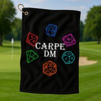 Carpe DM Funny Diem Parody Dice  Golf Towel
