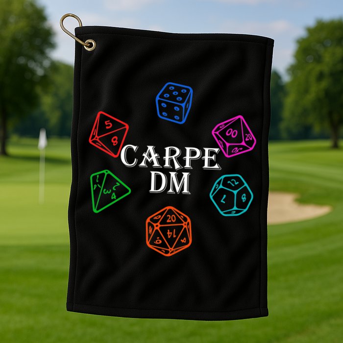Carpe DM Funny Diem Parody Dice  Golf Towel