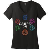 Carpe DM Funny Diem Parody Dice  Women's V-Neck T-Shirt