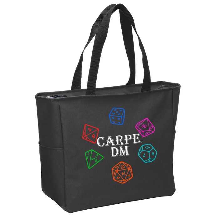 Carpe DM Funny Diem Parody Dice  Zip Tote Bag