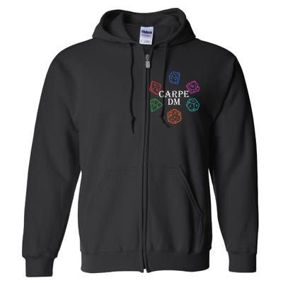 Carpe DM Funny Diem Parody Dice  Full Zip Hoodie