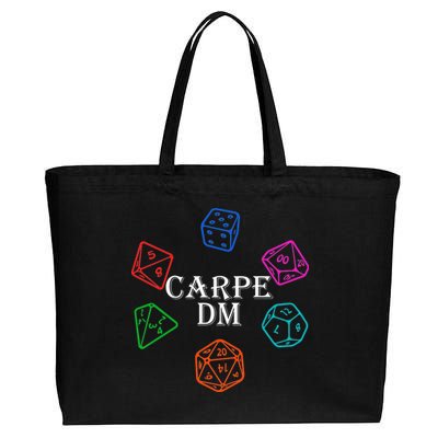 Carpe DM Funny Diem Parody Dice  Cotton Canvas Jumbo Tote