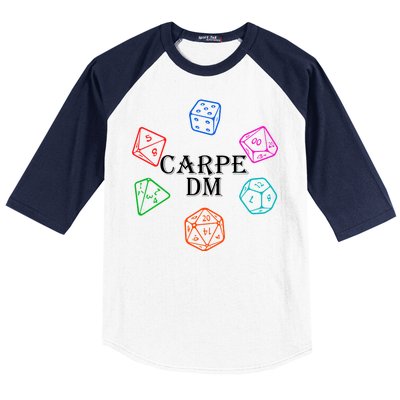 Carpe DM Funny Diem Parody Dice  Baseball Sleeve Shirt