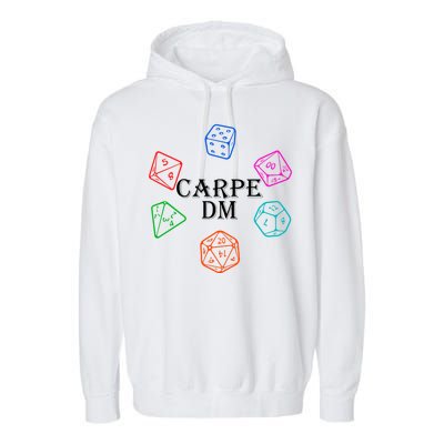 Carpe DM Funny Diem Parody Dice  Garment-Dyed Fleece Hoodie