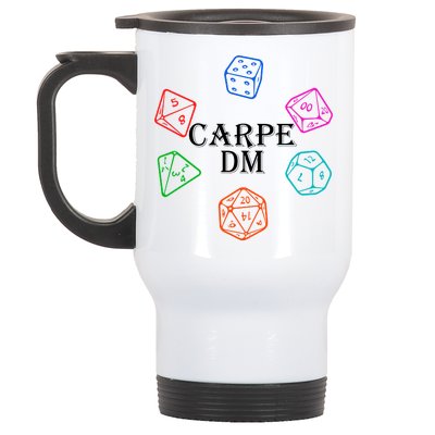 Carpe DM Funny Diem Parody Dice  Stainless Steel Travel Mug