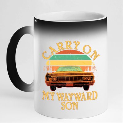 Carry On My Wayward Son 11oz Black Color Changing Mug