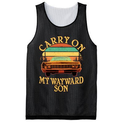 Carry On My Wayward Son Mesh Reversible Basketball Jersey Tank