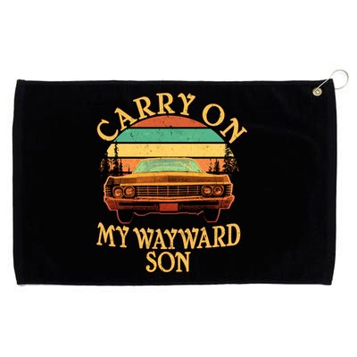 Carry On My Wayward Son Grommeted Golf Towel