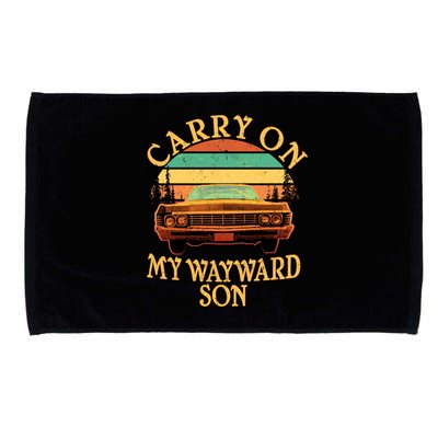 Carry On My Wayward Son Microfiber Hand Towel