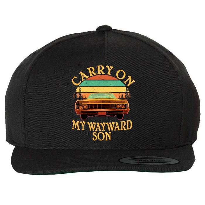 Carry On My Wayward Son Wool Snapback Cap