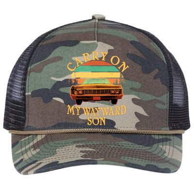 Carry On My Wayward Son Retro Rope Trucker Hat Cap