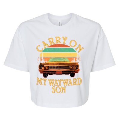 Carry On My Wayward Son Bella+Canvas Jersey Crop Tee