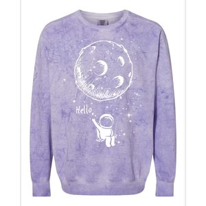 Cartoon Astronaut Moon Swing Colorblast Crewneck Sweatshirt