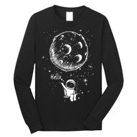 Cartoon Astronaut Moon Swing Long Sleeve Shirt