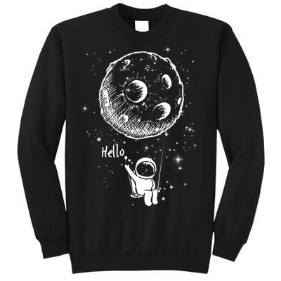 Cartoon Astronaut Moon Swing Sweatshirt