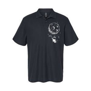 Cartoon Astronaut Moon Swing Softstyle Adult Sport Polo