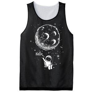 Cartoon Astronaut Moon Swing Mesh Reversible Basketball Jersey Tank